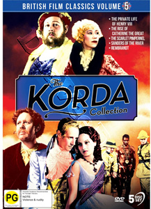 The Korda Collection 5 | The Private Life of Henry VIII / The Rise of Catherine the Great / The Scarlet Pimpernel / Sanders of the River / Rembrandt  |   DVD